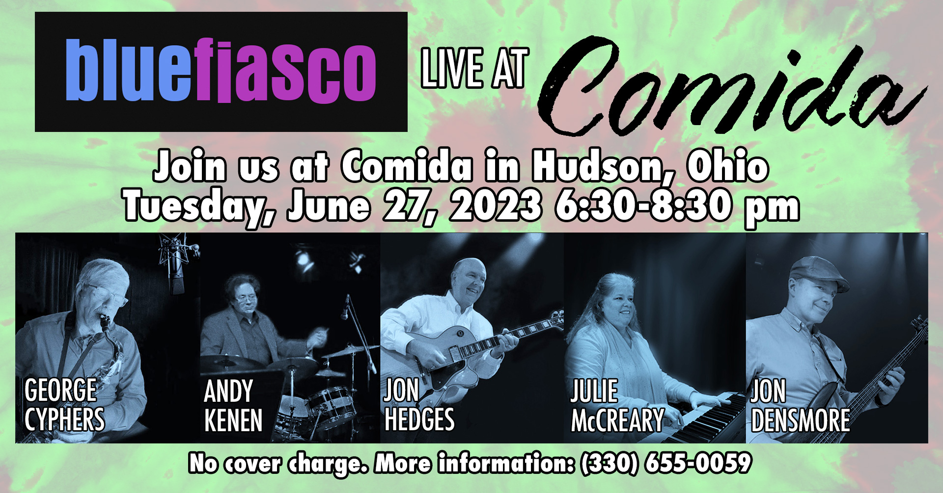 Blue Fiasco: Live Jazz at Comida in Hudson, Tuesday, June 27